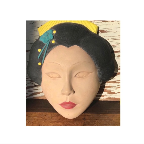 Vintage Ceramic Wall Mask - Picture 5 of 10
